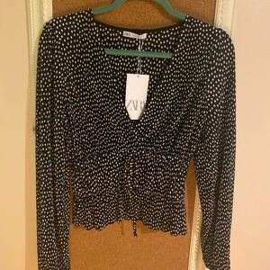 Zara Polka Dot Top